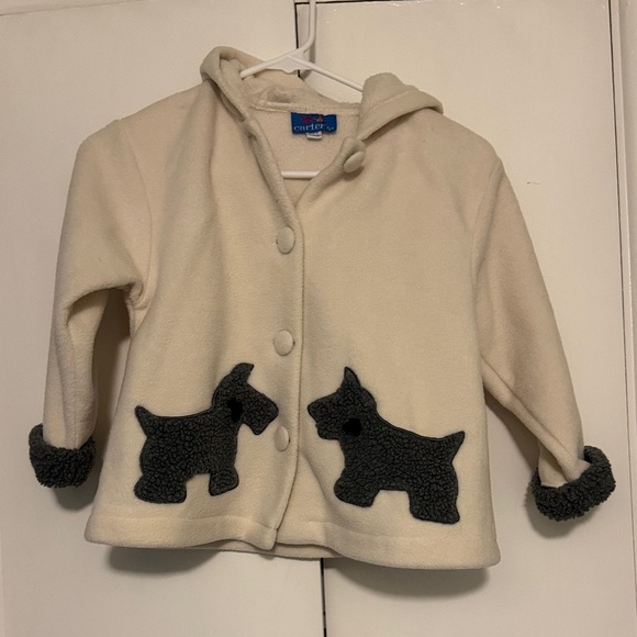 Carter's Other - Carter's Cream Jacket with Gray Scottie Dog Accents